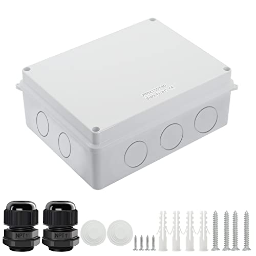 LeMotech Anschlusskasten mit reservierten Löchern ABS Kunststoff Elektrokasten IP65 wasserdichte staubdichte Projektgehäuse für Elektronik Weiß Außengröße 200x155x80mm LeMotech Anschlusskasten mit reservierten Löchern ABS Kunststoff Elektrokasten IP65 wasserdichte staubdichte Projektgehäuse für Elektronik Weiß Außengröße 200x155x80mm von LeMotech