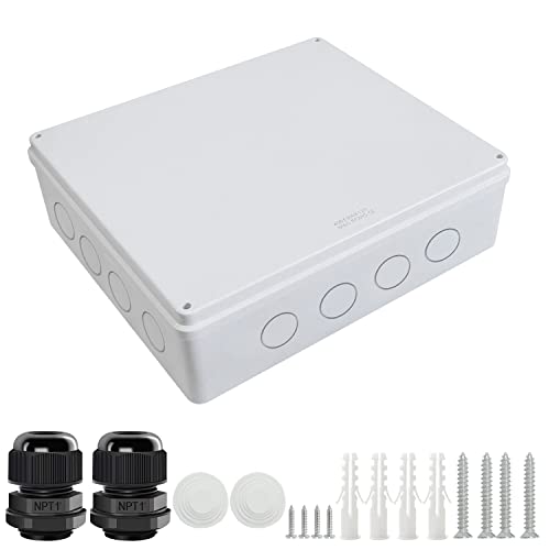 LeMotech Anschlusskasten mit reservierten Löchern ABS Kunststoff Elektrokasten IP65 wasserdichte staubdichte Projektgehäuse für Elektronik Weiß Außengröße 400x350x120mm LeMotech Anschlusskasten mit reservierten Löchern ABS Kunststoff Elektrokasten IP65 wasserdichte staubdichte Projektgehäuse für Elektronik Weiß Außengröße 400x350x120mm von LeMotech