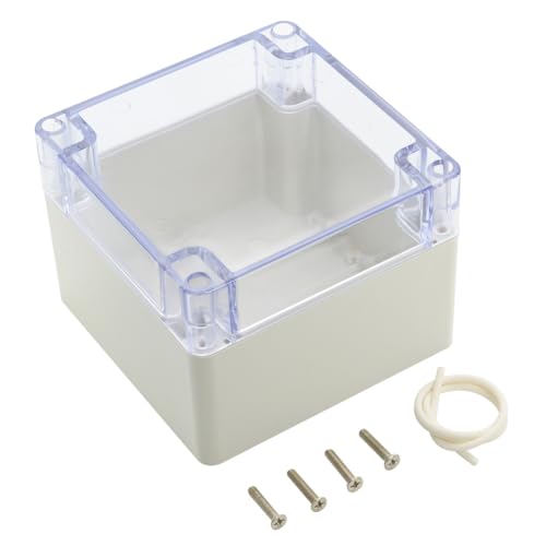 LeMotech IP65 Abzweigdose aus ABS Kunststoff - Wasserdicht & staubdicht - Mit transparentem Klarsichtdeckel - Für Innen-/Außenbereich (120x120x90mm) von LeMotech