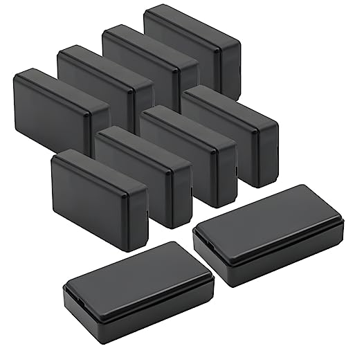LeMotech Abzweigdose, 10 Stück ABS-Kunststoff Elektrische Projektkoffer, kleine Anschlussdose für Elektronik Schwarz 50 x 28 x 15 mm von LeMotech