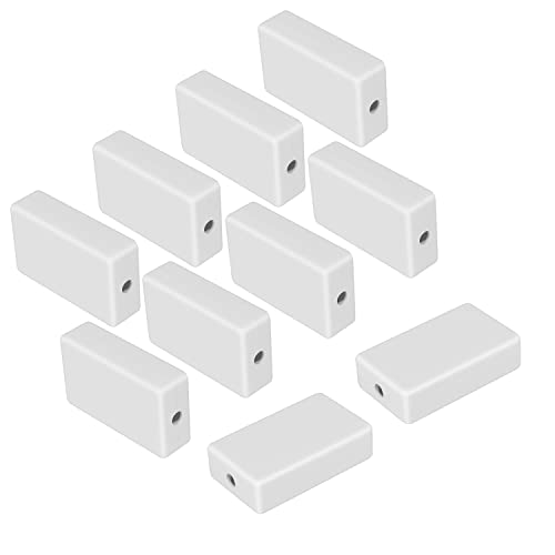 LeMotech Project Box 10 Stück ABS Kunststoff Elektrische Projektkoffer Kleine Anschlussdose für Elektronik Weiß 2,36 x 1,42 x 0,67 Zoll (60 x 36 x 17 mm) von LeMotech
