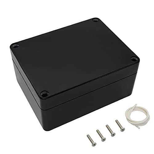 LeMotech Projekt Box ABS Kunststoff Verteilerkasten IP65 Wasserdicht Elektrische Boxen Universal Gehäuse Schwarz Außengröße 115x90x55mm(1 Stück) von LeMotech