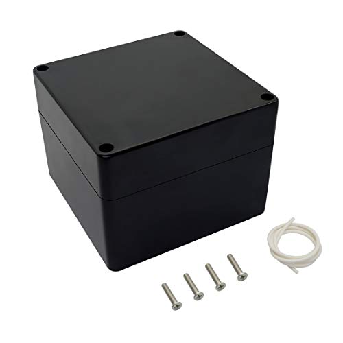 LeMotech Projekt Box ABS Kunststoff Verteilerkasten IP65 Wasserdicht Elektrische Boxen Universal Gehäuse Schwarz Außengröße 120x120x90mm(1 Stück) von LeMotech
