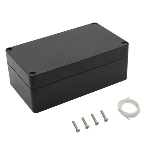 LeMotech Projekt Box ABS Kunststoff Verteilerkasten IP65 Wasserdicht Elektrische Boxen Universal Gehäuse Schwarz Außengröße 158x90x60mm(1 Stück) von LeMotech