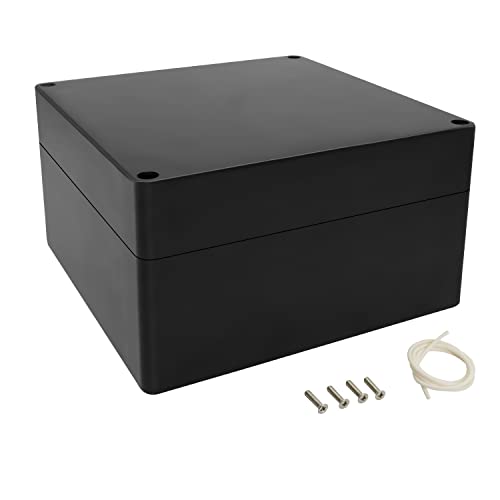 LeMotech Projekt Box ABS Kunststoff Verteilerkasten IP65 Wasserdicht Elektrische Boxen Universal Gehäuse Schwarz Außengröße 160x160x90mm(1 Stück) von LeMotech