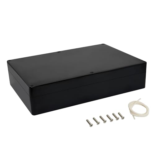 LeMotech Projekt Box ABS Kunststoff Verteilerkasten IP65 Wasserdicht Elektrische Boxen Universal Gehäuse Schwarz Außengröße 263x182x60mm(1 Stück) von LeMotech