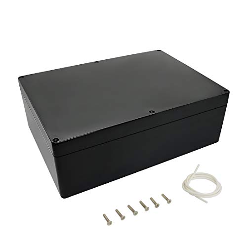 LeMotech Projekt Box ABS Kunststoff Verteilerkasten IP65 Wasserdicht Elektrische Boxen Universal Gehäuse Schwarz Außengröße 290x210x100mm(1 Stück) von LeMotech