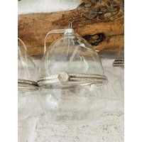 Cottage Schmuckdose Christbaumkugel Geschenkverpackung Schatulle Glas Shabby Hygge von LePetitVillageDE