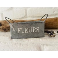 Frankreich Bezaubernder Kleiner Teller Kerzenteller Tablett Zink Franske von LePetitVillageDE