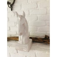 Frankreich Wunderschöne Büste Pferd Figur Shabby Landhaus Franske Gross von LePetitVillageDE