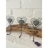 Holland Hakenleiste Handtuchhalter Garderobe Draht Zink Shabby Herz Holland Hakenleiste Handtuchhalter Garderobe Draht Zink Shabby Herz von LePetitVillageDE