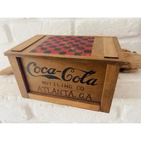 Usa Altes Deko Haus Coca Cola Atlanta Holz Vintage No 2 von LePetitVillageDE