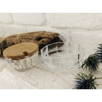 Vintage 2 Alte Marmeladengläser Dipschalen Pressglas Servierschalenfranske No 1 von LePetitVillageDE