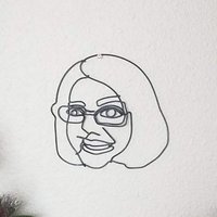 Draht Porträt - Individuelles Skulptur Personalisiertes Wand Dekoration Kunst Geschenk von LeRusticChic