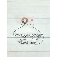 Kassette Band Wire Songtext Retro Worte Individuell Angefertigte Wand Kunst Phrase Zitat Musikliebhaber Audio Geschenk Metall Vintage 80Er 90Er Jahre von LeRusticChic