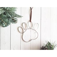 Draht-Pfote-Haustier-Verzierungs-Hund-Katzen-Weihnachtsbaum-Bohnen Wildleder-Schnur Moderne Rustikale Schicke Boho Spiel-Denkmal Tribut von LeRusticChic