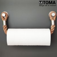 Küchenrollenhalter Aus 100% Natur Juteseil Zum Kleben - Robuster Papierrollenhalter Jute Tau Küchenpapierhalter Made in Germany von LeTOMAdesign