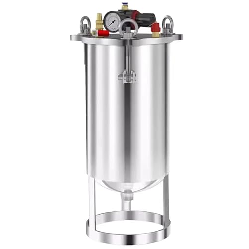 LeTkingok 1 Liter Druckfass aus Edelstahl, 7 Bar Pneumatischer Automatischer Abgabetank, Flacher/Gebogener/Konischer Boden, Bottom Out (Gewölbter Boden) von LeTkingok