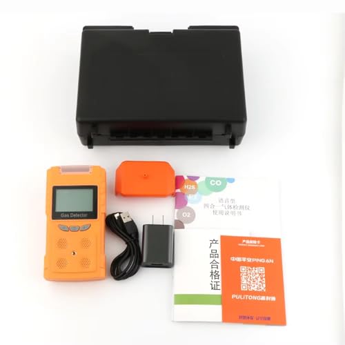 LeTkingok Autoabgasanalysegerät, Tragbarer 4-in-1-Abgastester mit Pumpe und Saugfunktion, Kann zwischen Chinesisch und Englisch Umsgeschaltet Werden von LeTkingok