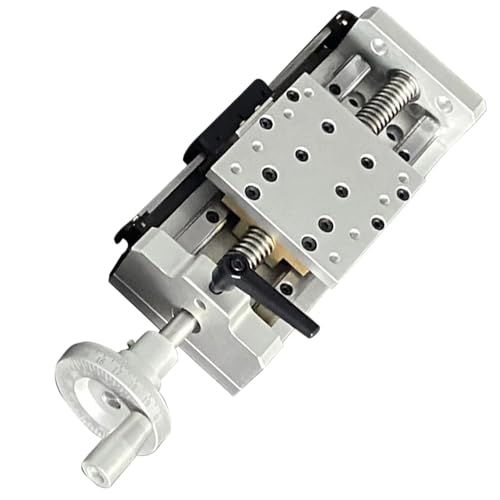 LeTkingok Handgekurbelte Mikro Linear T Schraube, Elektronische Digitalanzeige Maßstab Führungsschiene Gleitschiene Hochpräzises Kreuzmodul (150mm) von LeTkingok