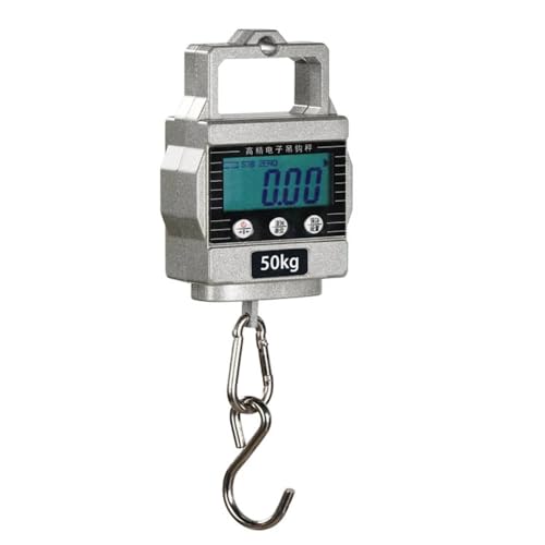 LeTkingok Hochpräzise Tragbare Elektronische Waage, Digitale Hängewaage, Kleine Hakenwaage mit Hintergrundbeleuchtetem LCD (30kg) von LeTkingok