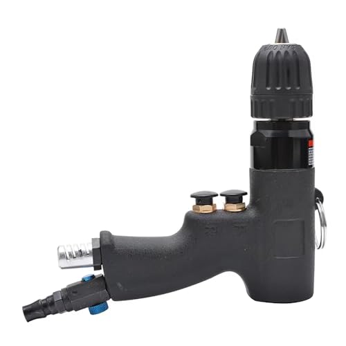 LeTkingok Kompakter Umkehrbarer Druckluftbohrer, 0,8–10mm Druckluftbohrer mit Variabler Geschwindigkeit und Vorwärts/Rückwärtsschalter von LeTkingok