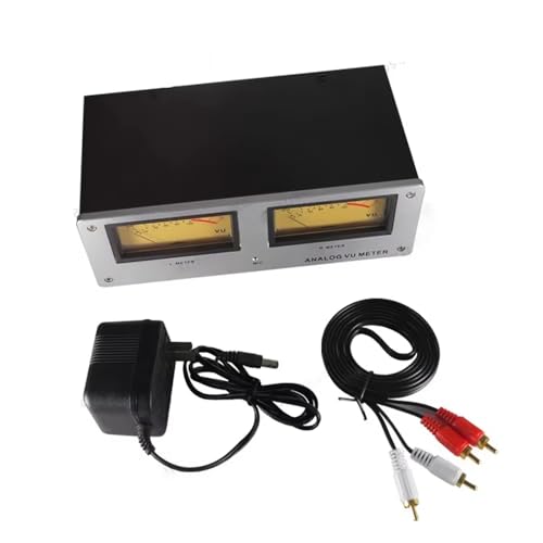 LeTkingok MIC-73 Sound Control Quadratische VU-Meter-Pegelanzeige, Aluminiumplatte, Warme Hintergrundbeleuchtung, Plug & Play von LeTkingok