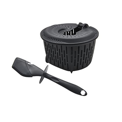 Garkorb und Spatel Topfschaber geeignet für Vorwerk Küchenmaschine Thermomix TM31 TM5 TM6 von LeaBen