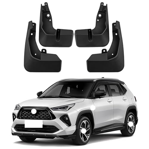 LeaHy 4 Stück Auto Schmutzfänger Für Toyota Yaris Cross GR 2023, Vorder Und Hinterreifen Gummi-Spritzschutz ReifenSchlammklappen Staubdichter Protektoren Styling ZubehöR von LeaHy