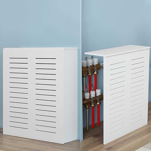Heizkörper Abdeckung,Verkleidung Heizkörper,Heizung Verkleidung,Modern Lamell Heizungsabdeckung,Weiß Schrank Heizungsverkleidung,Heizkörperverkleidung,Heizkörperabdeckung,für Wohnzimmer,Schlafzimmer(L von Leaceuv