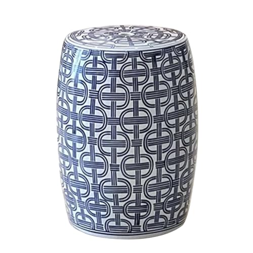 Leaceuv Keramik Gartenhocker,Chinoiserie Sitzhocker,Gartenarbeit Hocker,Keramiktrommelhocker China,Chinesische Stool Hocker Drum Garden Stool,Beistelltisch,Pflanzenständer,Terrasse,Wohnzimmer von Leaceuv