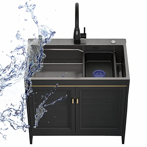 Spülschrank Küchenspüle Unterschrank Edelstahl Waschbecken Set Spüle Freistehende Spültisch Gastro 1 Becken Spültisch Gewerbliche Spülbecken Wirtschaftliche Senke mit Schrank für Außen Innen Küche ( C Spülschrank Küchenspüle Unterschrank Edelstahl Waschbecken Set Spüle Freistehende Spültisch Gastro 1 Becken Spültisch Gewerbliche Spülbecken Wirtschaftliche Senke mit Schrank für Außen Innen Küche ( C von Leaceuv