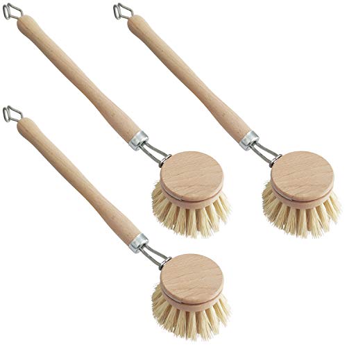 3er Set Spülbürste, Spülbürsten aus Holz, Topfbürste, Geschirrbürste für Küche, Reinigung von Geschirr und Lebensmitteln - Made in Germany von Lead Home