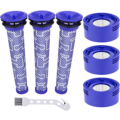 3 Stück V8 Filter HEPA Nachmotorfilter & Vorfilter für Dyson V8 V7 Animal Absolute Akku Staubsauger Motorhead Ersatzteile Filter Zubehör set #965661-01&967478-01 von Leadaybetter