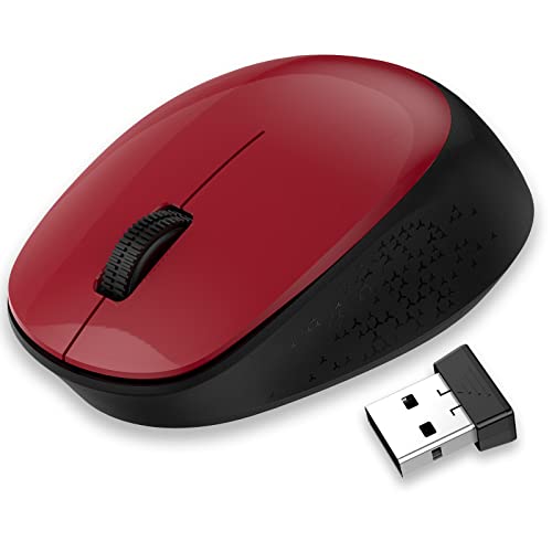 LeadsaiL Kabellose Maus für Laptop, leise, schnurlose USB-Maus, kabellose optische Computermaus, 3 Tasten, 1600 DPI für Windows 10/8/7/XP/Apple Mac/MacBook Pro/Air/HP/Acer/Asus/Lenovo/Huawei von LeadsaiL