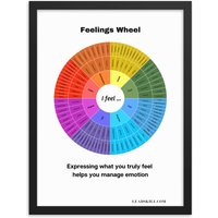 Feelings Wheel - Emotion Feelings Chart Poster | Gerahmt in Schwarz Oder Weiß | Emotionen Designs | 128 Emotionen Feelings Wheel - Emotion Feelings Chart Poster | Gerahmt in Schwarz Oder Weiß | Emotionen Designs | 128 Emotionen von Leadskill