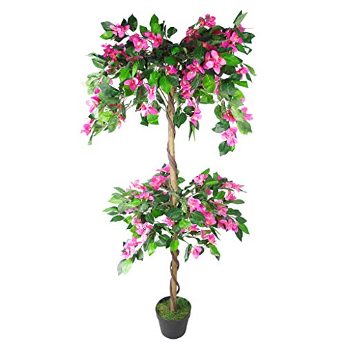 Leaf Kunstpflanze, Blätter, grün, rosa, 140 cm Leaf Kunstpflanze, Blätter, grün, rosa, 140 cm von Leaf
