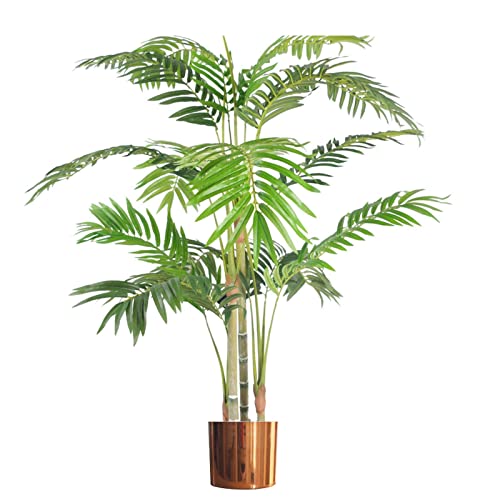 Leaf Areca Große künstliche Palme mit Blättern, Grünes Kupfer, 120 cm von Leaf