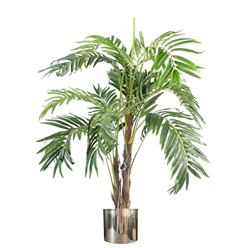 Leaf Areca Große künstliche Palme mit Blättern, Natürliches Silber, 120 cm von Leaf