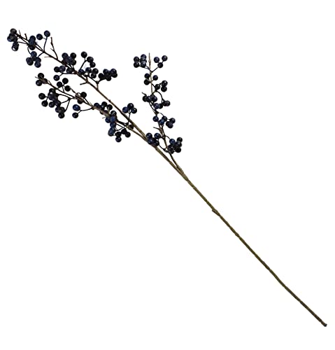 Leaf Design UK Künstliche Weihnachtsbeeren-Spray, Zweige, 70 cm, Blau von Leaf
