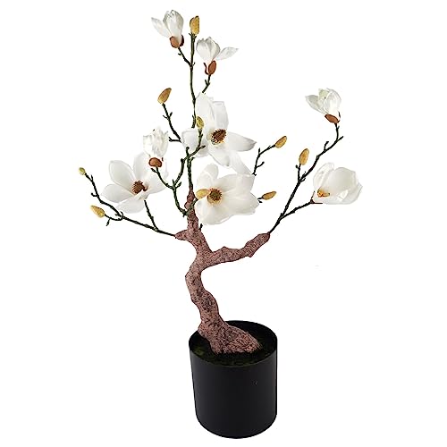Leaf Design UK Künstlicher Blütenbaum, 80 cm, weiße Magnolie von Leaf