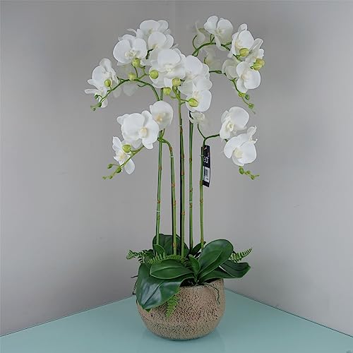 Leaf Design UK Realistische künstliche Orchidee im Topf, 80 cm von Leaf