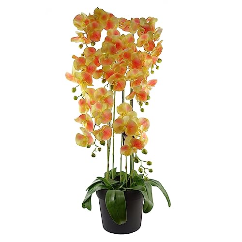 Leaf Design UK Realistische künstliche Orchidee im Topf von Leaf