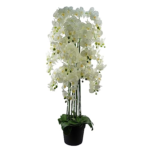 Leaf Design UK Realistische künstliche Orchidee im Topf von Leaf