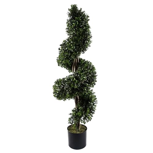 Leaf Geschützter künstlicher Formschnittbaum, 120 cm, Buxus Spirale, UV von Leaf