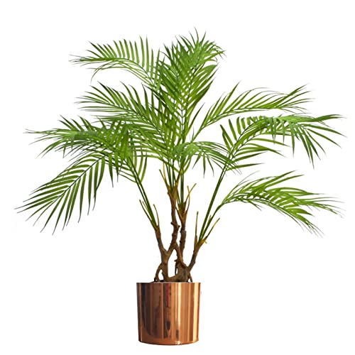 Leaf Große realistische künstliche Palme mit Blättern, Natürliches Areca-Kupfer, 90 cm von Leaf