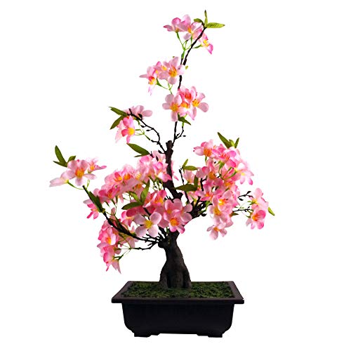 Leaf Künstlicher Baum, Kunststoff, Pink Blossom Bonsai, 60 cm von Leaf