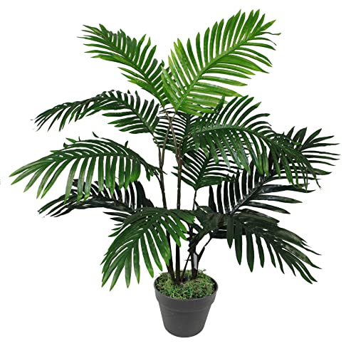 Leaf Kunstpflanze Areca-Palme, groß, 90 cm, Grün von Leaf