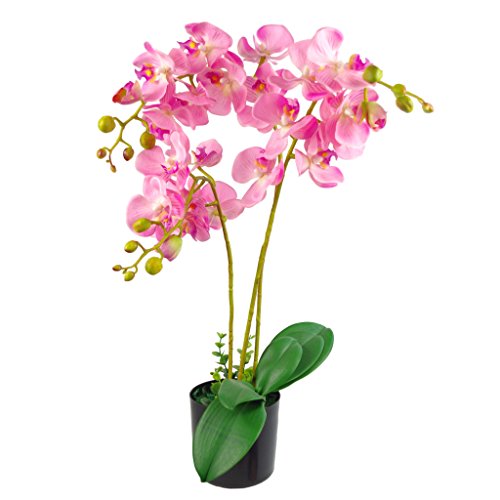 Leaf Kunstpflanze Orchideenblatt, realistisch, 60 cm, Rosa von Leaf