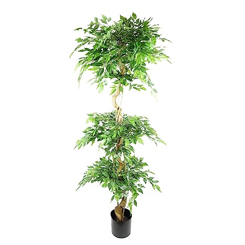 Leaf Realistischer künstlicher japanischer Ficus-Baum, 180 cm, dreifache Kugel, Fruticosa von Leaf